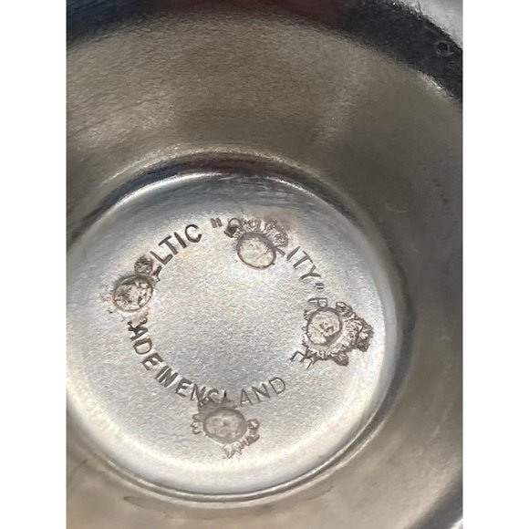 Vintage Celtic Quality Plate Cobalt Blue Glass Bowl Pedestal Candy Bowl England - Picture 8 of 8